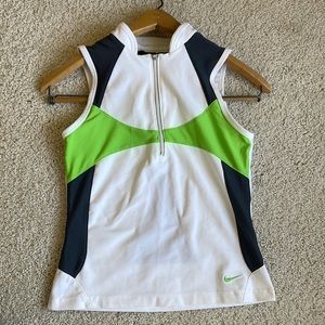 Nike White and Green Tank Top